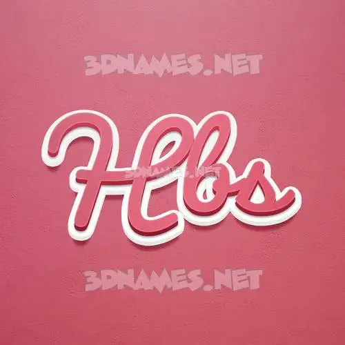 hbs in Red Scribble style - 3D name wallpaper hbs in Red Scribble style - 3D name wallpaper