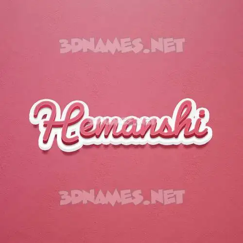 hemanshi in Red Scribble style - 3D name wallpaper