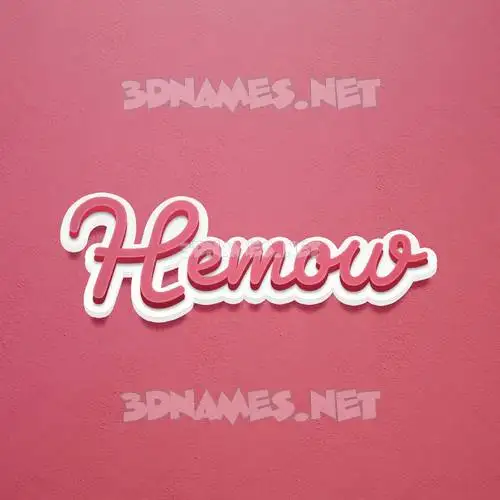 hemow in Red Scribble style - 3D name wallpaper hemow in Red Scribble style - 3D name wallpaper