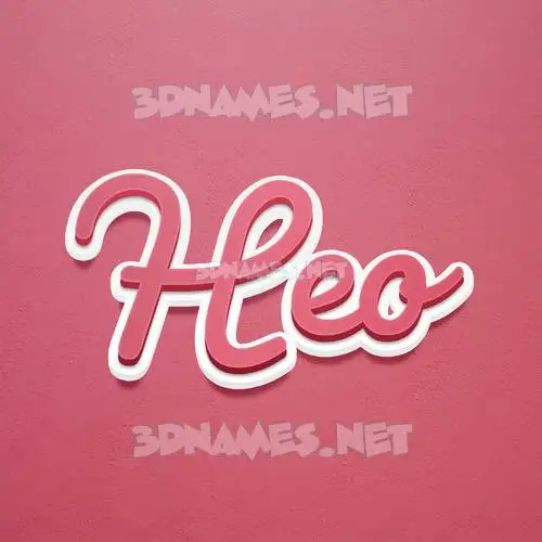 heo in Red Scribble style - 3D name wallpaper