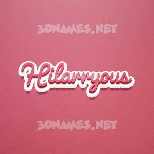 hilarryous in Red Scribble style - 3D name wallpaper