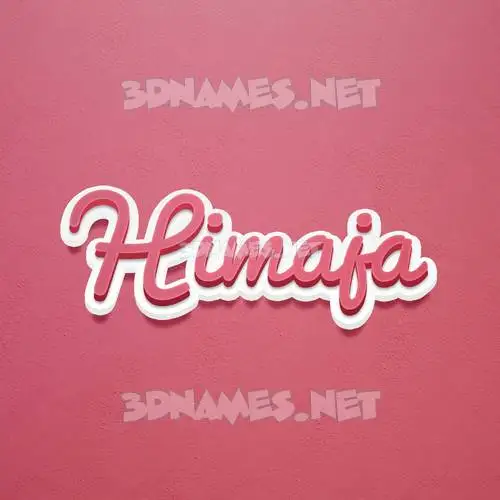 himaja in Red Scribble style - 3D name wallpaper