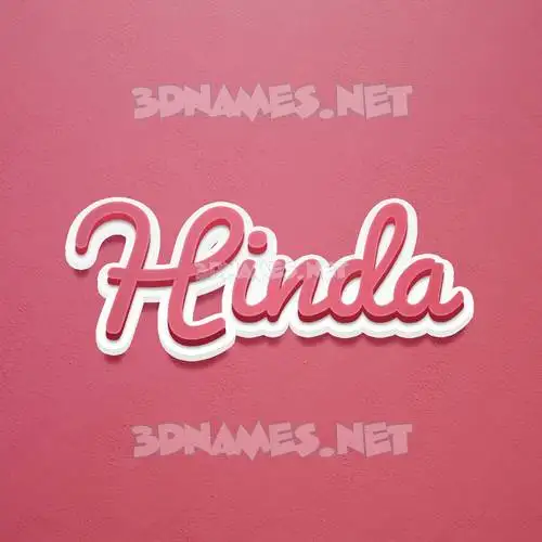 hinda in Red Scribble style - 3D name wallpaper