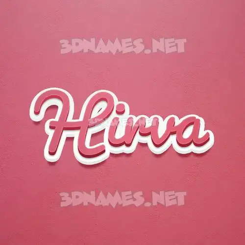hirva in Red Scribble style - 3D name wallpaper