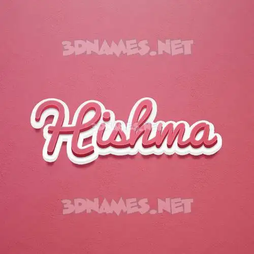 hishma in Red Scribble style - 3D name wallpaper
