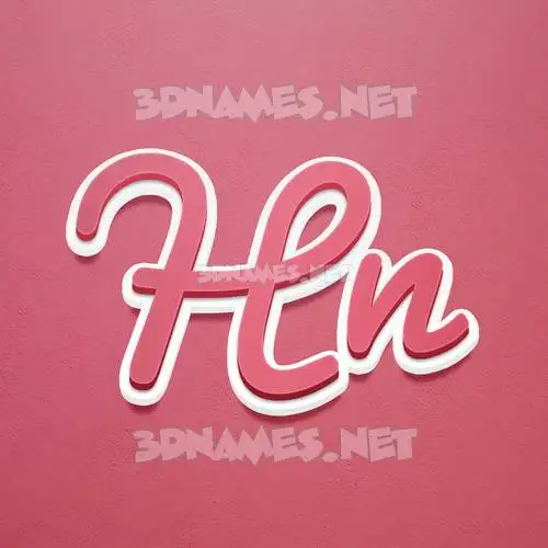 hn in Red Scribble style - 3D name wallpaper hn in Red Scribble style - 3D name wallpaper