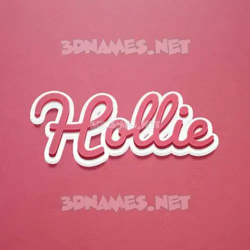 hollie in Red Scribble style - 3D name wallpaper