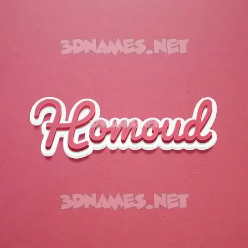 homoud in Red Scribble style - 3D name wallpaper homoud in Red Scribble style - 3D name wallpaper