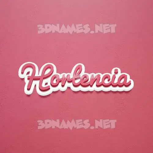 hortencia in Red Scribble style - 3D name wallpaper