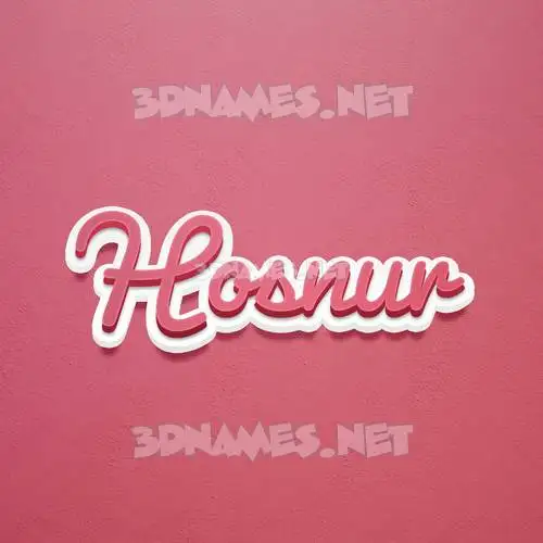 hosnur in Red Scribble style - 3D name wallpaper