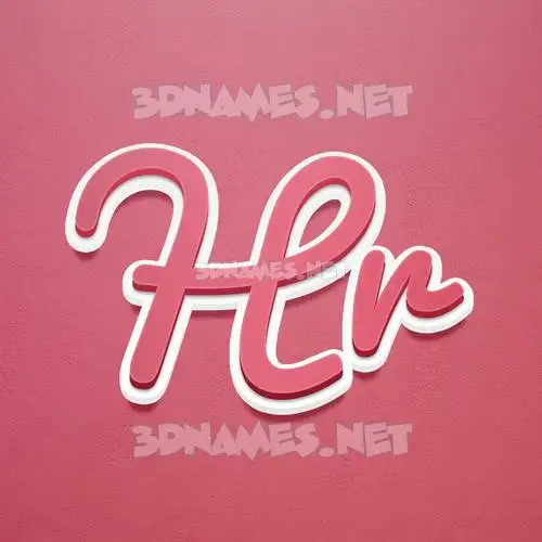 hr in Red Scribble style - 3D name wallpaper hr in Red Scribble style - 3D name wallpaper