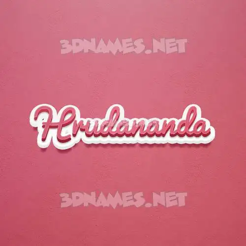 hrudananda in Red Scribble style - 3D name wallpaper