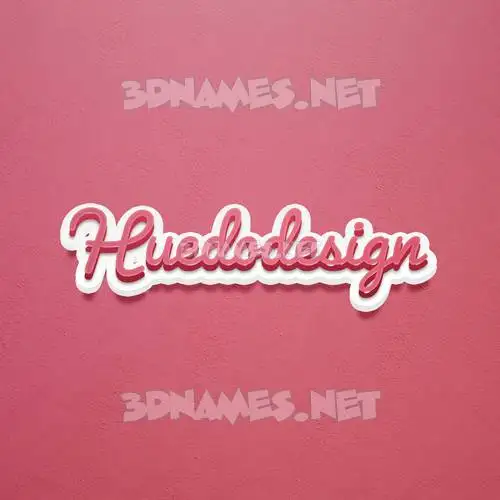 huedodesign in Red Scribble style - 3D name wallpaper huedodesign in Red Scribble style - 3D name wallpaper