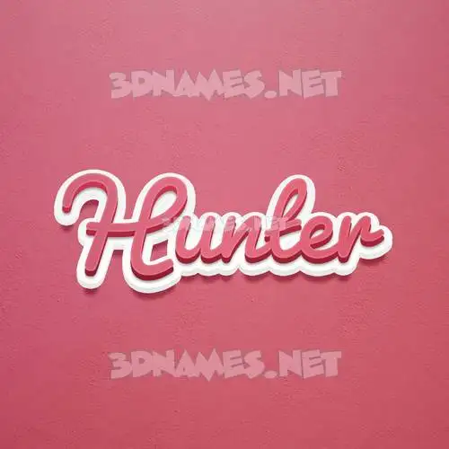 hunter in Red Scribble style - 3D name wallpaper hunter in Red Scribble style - 3D name wallpaper