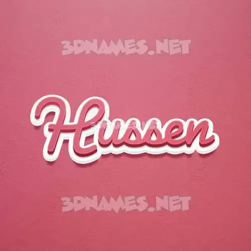 hussen in Red Scribble style - 3D name wallpaper