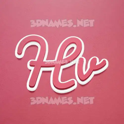 hv in Red Scribble style - 3D name wallpaper hv in Red Scribble style - 3D name wallpaper