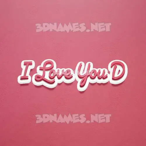 i love you d in Red Scribble style - 3D name wallpaper i love you d in Red Scribble style - 3D name wallpaper