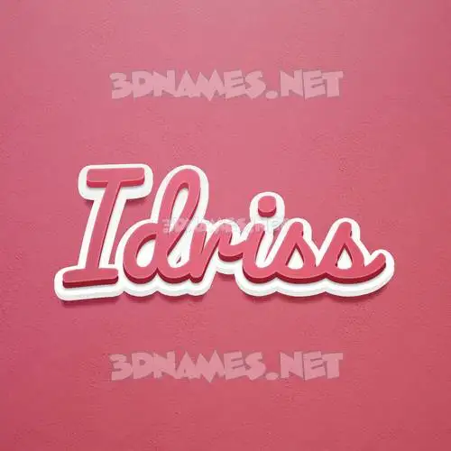 idriss in Red Scribble style - 3D name wallpaper