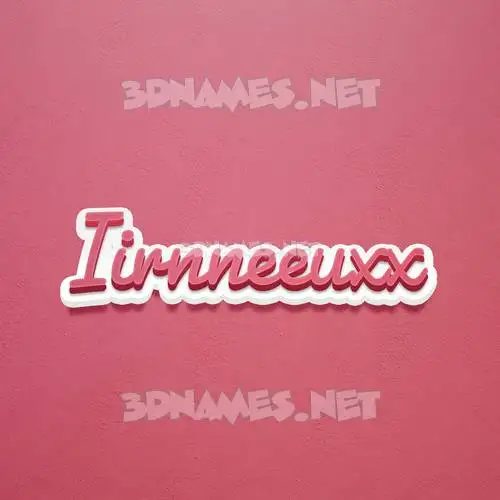 iirnneeuxx in Red Scribble style - 3D name wallpaper