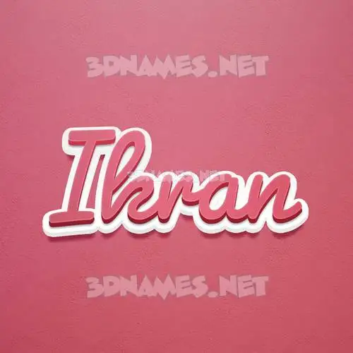 ikran in Red Scribble style - 3D name wallpaper
