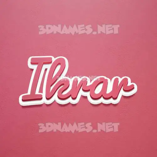 ikrar in Red Scribble style - 3D name wallpaper ikrar in Red Scribble style - 3D name wallpaper