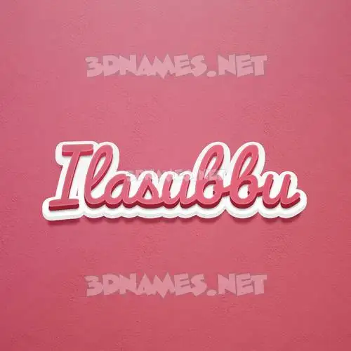 ilasubbu in Red Scribble style - 3D name wallpaper