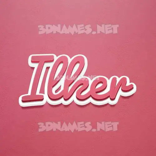 ilker in Red Scribble style - 3D name wallpaper ilker in Red Scribble style - 3D name wallpaper