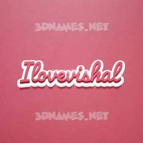 ilovevishal in Red Scribble style - 3D name wallpaper ilovevishal in Red Scribble style - 3D name wallpaper