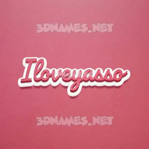 iloveyasso in Red Scribble style - 3D name wallpaper iloveyasso in Red Scribble style - 3D name wallpaper