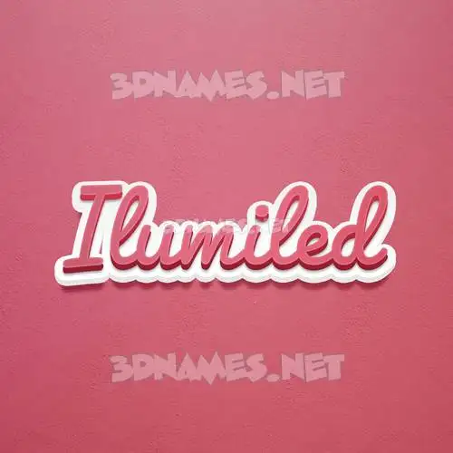 ilumiled in Red Scribble style - 3D name wallpaper ilumiled in Red Scribble style - 3D name wallpaper
