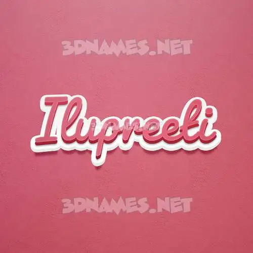 ilupreeti in Red Scribble style - 3D name wallpaper ilupreeti in Red Scribble style - 3D name wallpaper