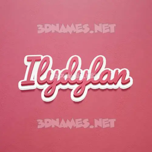 ilydylan in Red Scribble style - 3D name wallpaper