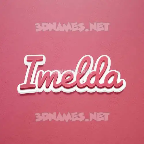 imelda in Red Scribble style - 3D name wallpaper