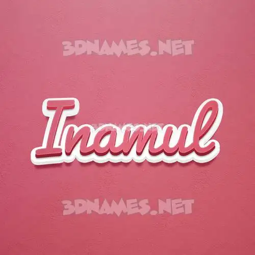 inamul in Red Scribble style - 3D name wallpaper
