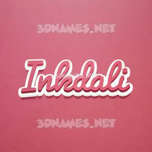 inkdali in Red Scribble style - 3D name wallpaper inkdali in Red Scribble style - 3D name wallpaper