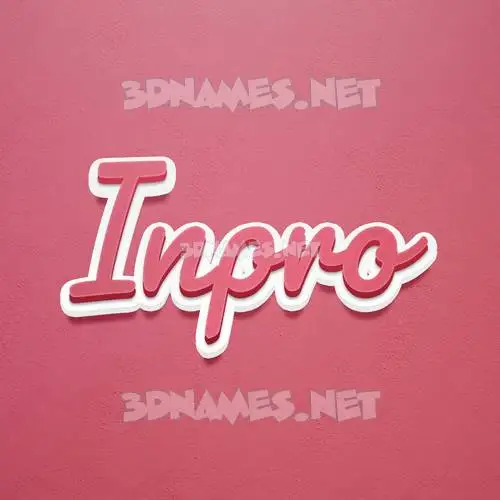 inpro in Red Scribble style - 3D name wallpaper inpro in Red Scribble style - 3D name wallpaper
