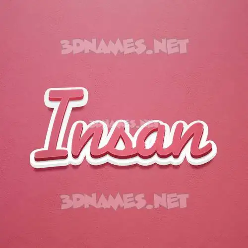 insan in Red Scribble style - 3D name wallpaper insan in Red Scribble style - 3D name wallpaper