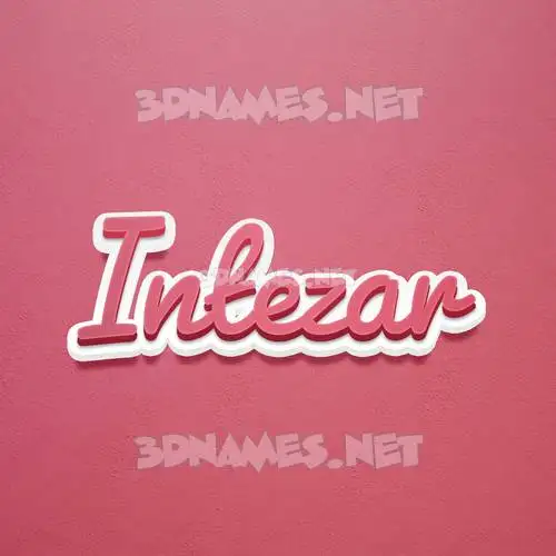 intezar in Red Scribble style - 3D name wallpaper intezar in Red Scribble style - 3D name wallpaper