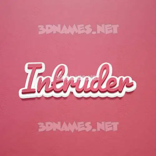 intruder in Red Scribble style - 3D name wallpaper intruder in Red Scribble style - 3D name wallpaper