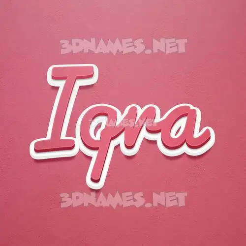 iqra in Red Scribble style - 3D name wallpaper iqra in Red Scribble style - 3D name wallpaper