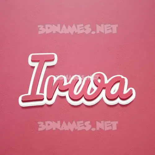 irwa in Red Scribble style - 3D name wallpaper