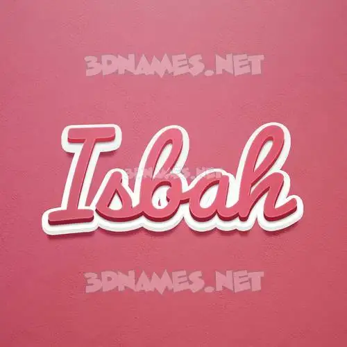 isbah in Red Scribble style - 3D name wallpaper isbah in Red Scribble style - 3D name wallpaper