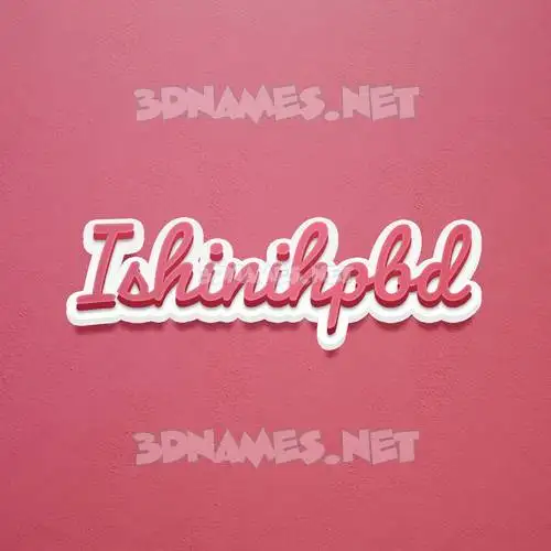 ishinihpbd in Red Scribble style - 3D name wallpaper ishinihpbd in Red Scribble style - 3D name wallpaper