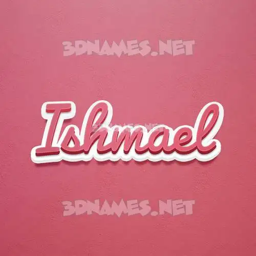 ishmael in Red Scribble style - 3D name wallpaper