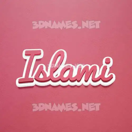 islami in Red Scribble style - 3D name wallpaper islami in Red Scribble style - 3D name wallpaper