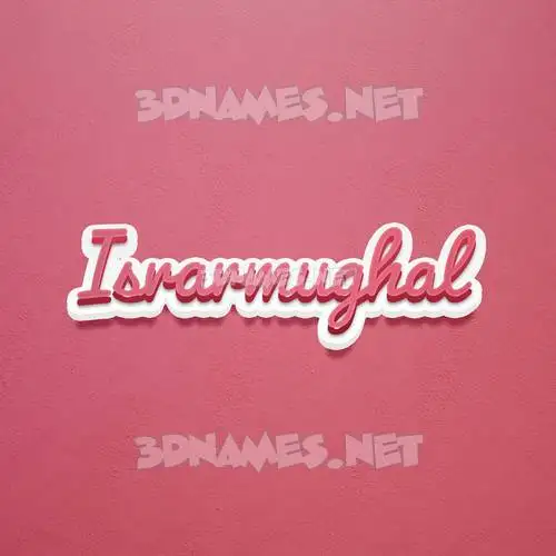israrmughal in Red Scribble style - 3D name wallpaper israrmughal in Red Scribble style - 3D name wallpaper