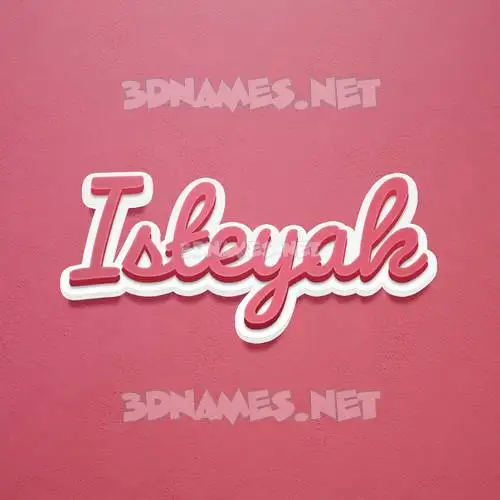 isteyak in Red Scribble style - 3D name wallpaper