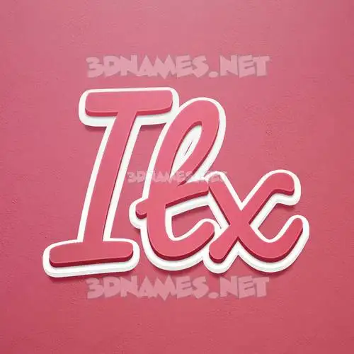 itx in Red Scribble style - 3D name wallpaper