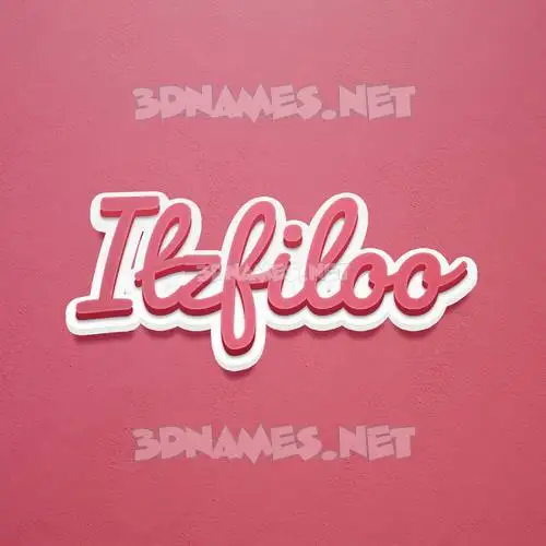itzfiloo in Red Scribble style - 3D name wallpaper