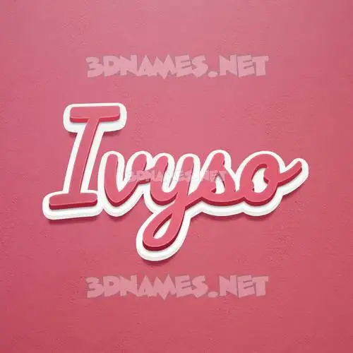 ivyso in Red Scribble style - 3D name wallpaper